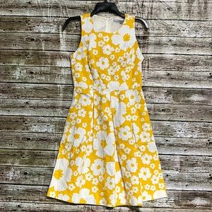 Luxe by Carmen Marc Valvo yellow floral dress